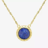 Sparkle Allure 14K Gold Over Brass 18 Inch Singapore Round Pendant Necklace
