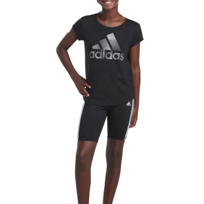 adidas Big Kid Girls Mid Rise Bike Short