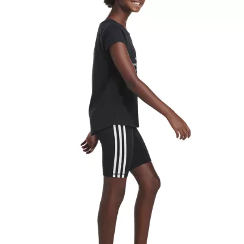 adidas Big Kid Girls Mid Rise Bike Short