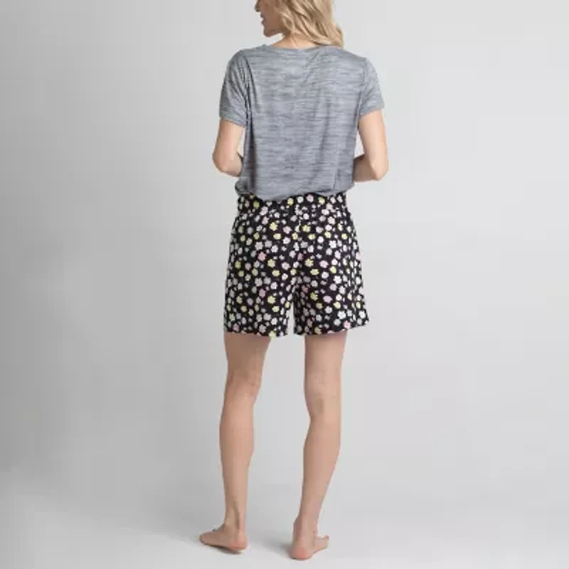 Muk Luks Womens Round Neck Short Sleeve 3-pc. Pajama Sets