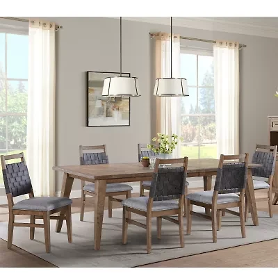 Bimini 7-pc. Dining Set with 6 Woven Side Chairs