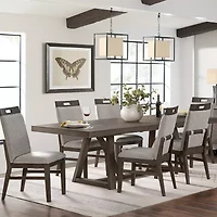 Delaney 7 Pc Dining with 6 Upholstered Chairs