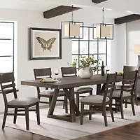 Delaney 7 Pc Dining with 4 Panel Back Chairs	