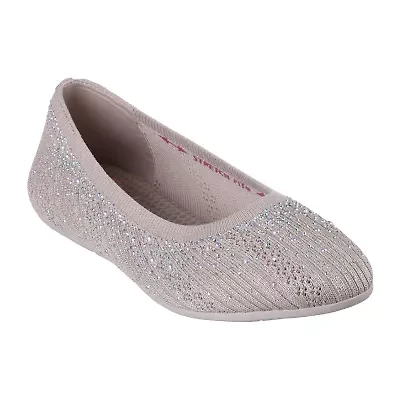 Skechers Cleo 2.0 Glitzy Daze Womens Round Closed Toe Ballet Flats