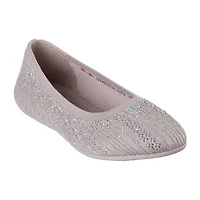 Skechers Cleo 2.0 Glitzy Daze Womens Round Closed Toe Ballet Flats