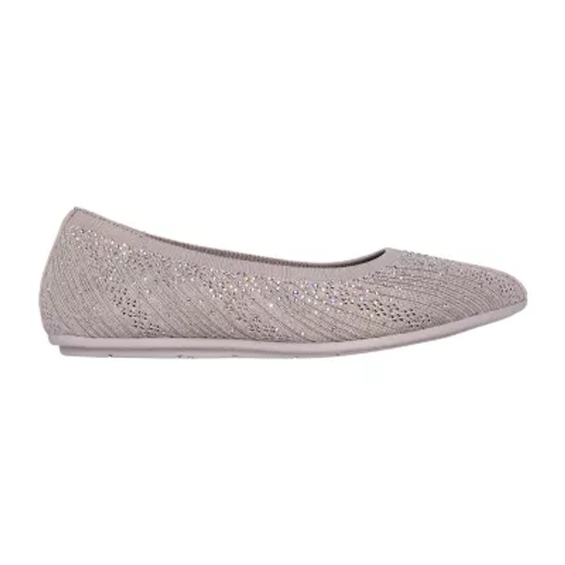 Skechers Cleo 2.0 Glitzy Daze Womens Round Closed Toe Ballet Flats
