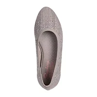 Skechers Cleo 2.0 Glitzy Daze Womens Round Closed Toe Ballet Flats