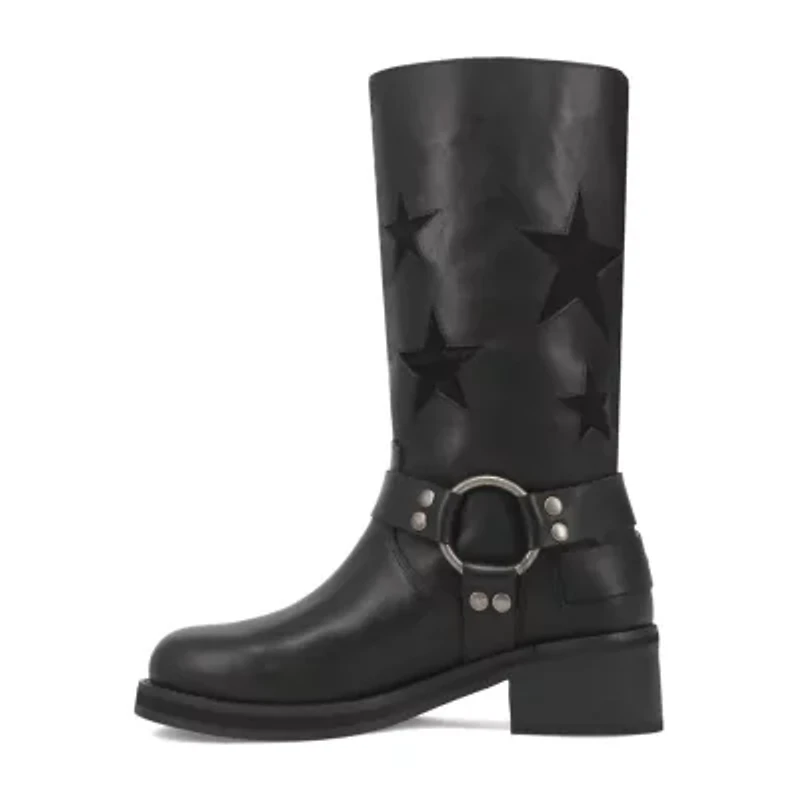Dingo Womens Blacklist Stacked Heel Cowboy Boots