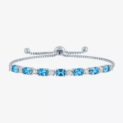 Gemstone Sterling Silver Bolo Bracelet