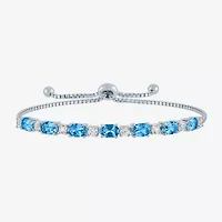 Gemstone Sterling Silver Bolo Bracelet