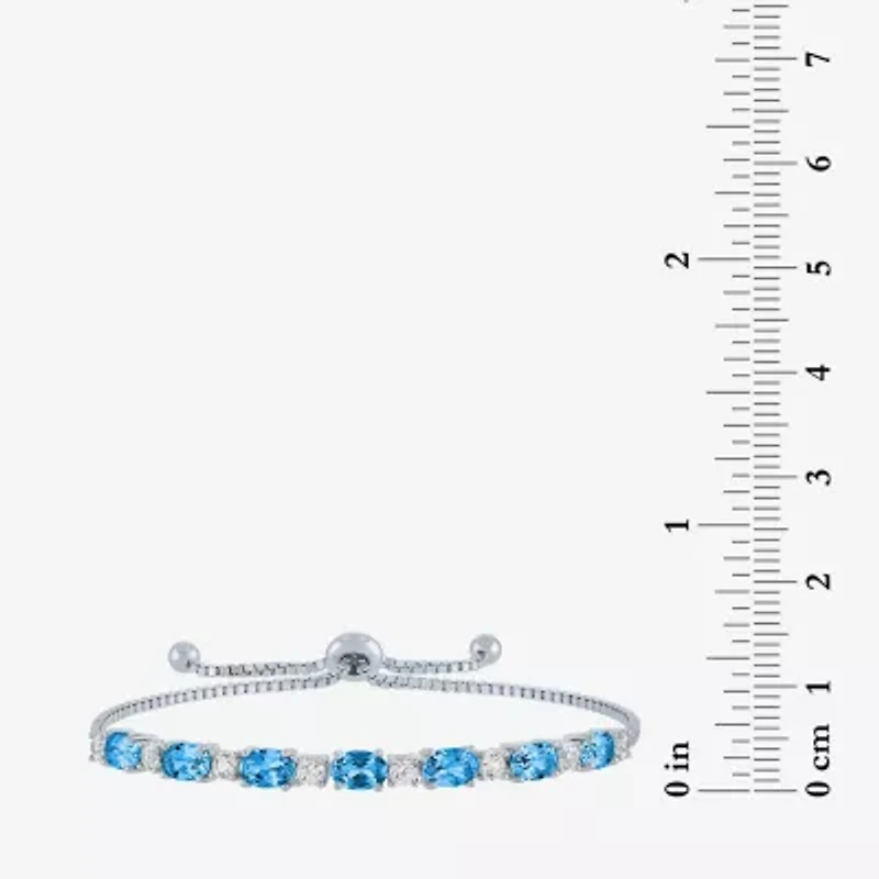 Gemstone Sterling Silver Bolo Bracelet