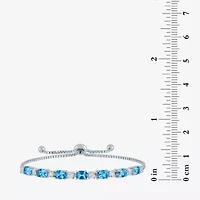 Gemstone Sterling Silver Bolo Bracelet