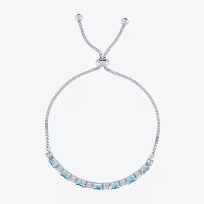 Gemstone Sterling Silver Bolo Bracelet