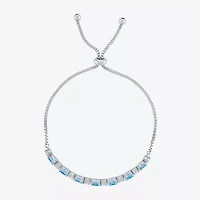 Gemstone Sterling Silver Bolo Bracelet