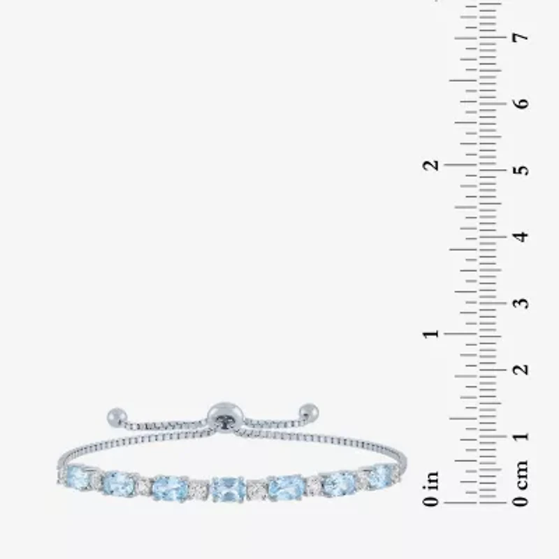 Gemstone Sterling Silver Bolo Bracelet