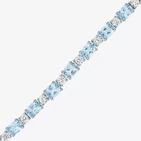 Gemstone Sterling Silver Bolo Bracelet