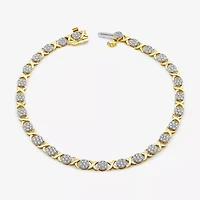 Diamond Blossom (G / Si2) Womens 1 CT. T.W. Lab Grown White Diamond 10K Gold 7 Inch Tennis Bracelet