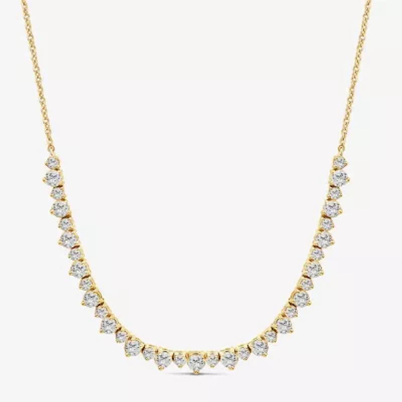 (Si2/ H) Womens 1 3/4 CT. T.W. Lab Grown White Diamond 10K Gold 18 Inch Pendant Necklace