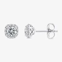 (H / Si2) 3/4 CT. T.W. Lab Grown White Diamond 10K Gold 5.3mm Cushion Stud Earrings