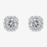 (H / Si2) 3/4 CT. T.W. Lab Grown White Diamond 10K Gold 5.3mm Cushion Stud Earrings