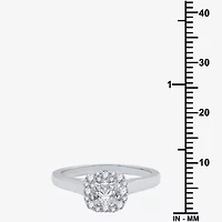 (H-I / I1) I Said Yes Womens 1 CT. T.W. Lab Grown White Diamond Sterling Silver or 14K Gold Over Silver Cushion Halo Bridal Set