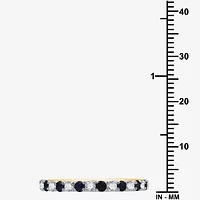 I Said Yes (H-I / I1) Womens 1/4 CT. T.W. Lab Created Blue Sapphire Sterling Silver Wedding Band