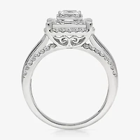 (I / I1) Womens 1 CT. T.W. Lab Grown White Diamond 10K Gold Side Stone Engagement Ring