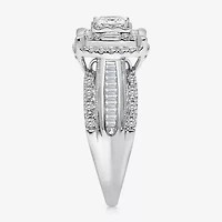 (I / I1) Womens 1 CT. T.W. Lab Grown White Diamond 10K Gold Side Stone Engagement Ring