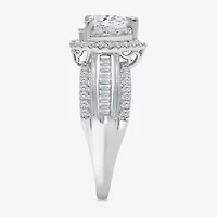 (I / I1) Womens 1 CT. T.W. Lab Grown White Diamond 10K Gold Pear Side Stone Engagement Ring