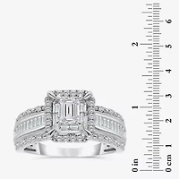 (I / I1) Womens 1 CT. T.W. Lab Grown White Diamond 10K Gold Side Stone Engagement Ring