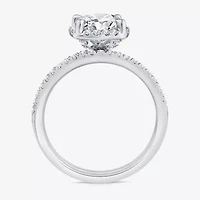 Signature By Modern Bride Womens 2 CT. T.W. Lab Grown White Diamond 10K Gold Round Side Stone Halo Bridal Set
