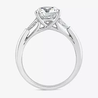 (G / Si2) Womens Lab Grown White Diamond 10K Gold Round 3-Stone Engagement Ring