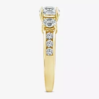 Love Lives Forever (G / Si1-Si2) Womens 2 CT. T.W. Lab Grown White Diamond 10K Gold Round Side Stone 3-Stone Engagement Ring