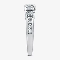 Love Lives Forever (G / Si1-Si2) Womens 2 CT. T.W. Lab Grown White Diamond 10K Gold Round Side Stone 3-Stone Engagement Ring