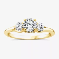 Love Lives Forever (G / Si1-Si2) Womens 1 CT. T.W. Lab Grown White Diamond 10K Gold Round 3-Stone Engagement Ring
