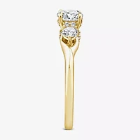 Love Lives Forever (G / Si1-Si2) Womens 1 CT. T.W. Lab Grown White Diamond 10K Gold Round 3-Stone Engagement Ring