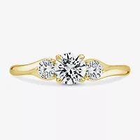 Love Lives Forever (G / Si1-Si2) Womens 1 CT. T.W. Lab Grown White Diamond 10K Gold Round 3-Stone Engagement Ring