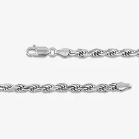Made in Italy Unisex Adult Sterling Silver 24 Inch Rope Chain Necklace