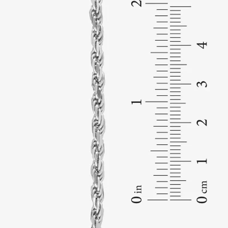 Made in Italy Unisex Adult Sterling Silver 24 Inch Rope Chain Necklace