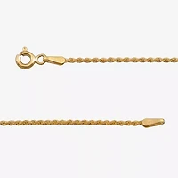 Made in Italy Mens 24K Gold Over Silver 24 Inch Rope Chain Necklace