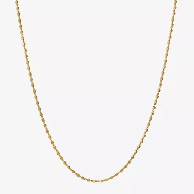 Made in Italy Womens 24K Gold Over Silver 20 Inch Link Chain Necklace
