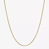 Made in Italy Womens 24K Gold Over Silver 20 Inch Link Chain Necklace
