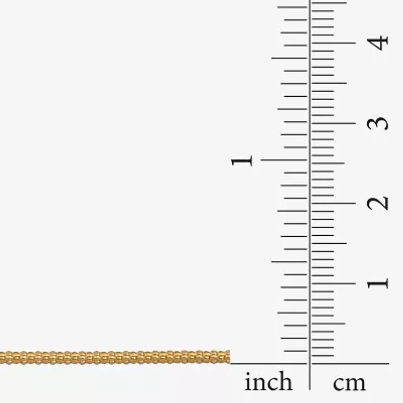 Made in Italy Womens 24K Gold Over Silver 24 Inch Popcorn Chain Necklace