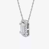 (I1/ I ) Womens 1/3 CT. T.W. Lab Grown White Diamond Sterling Silver 18 Inch Pendant Necklace