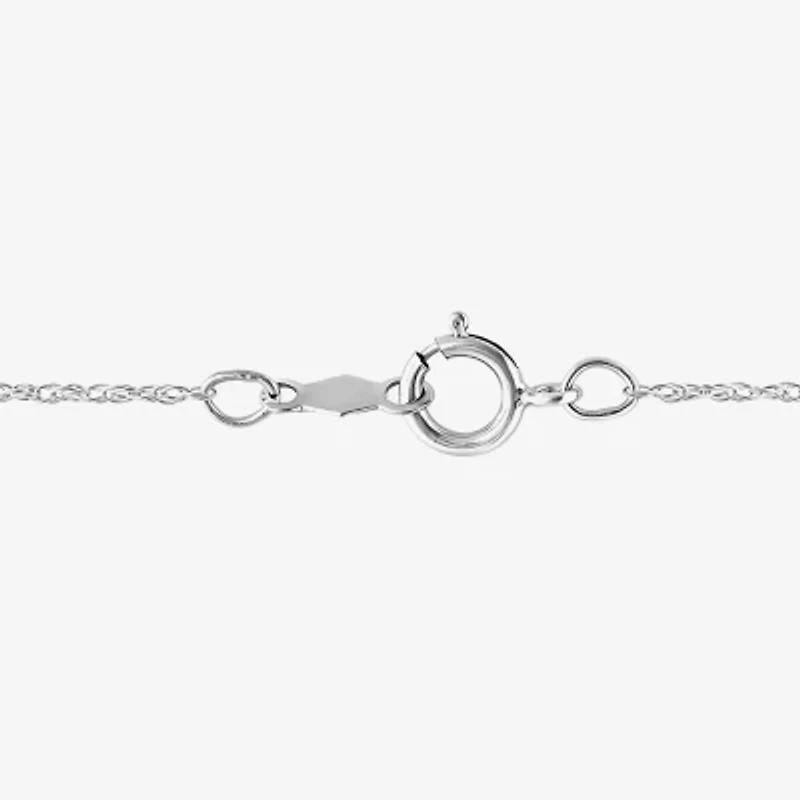 (I1/ I ) Womens 1/5 CT. Lab Grown White Diamond Sterling Silver Rectangular 18 Inch Pendant Necklace