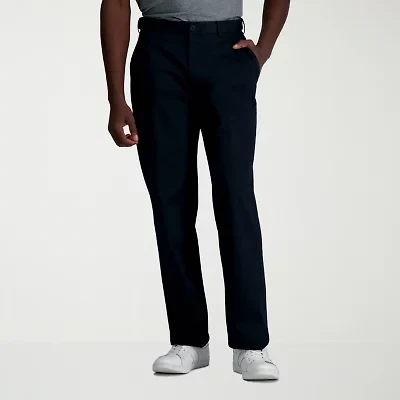 Haggar Wrinkle Free Performance Khaki Mens Classic Fit Flat Front Pant