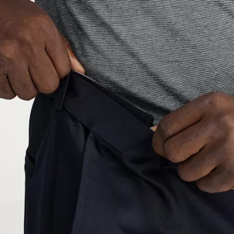 Haggar Wrinkle Free Performance Khaki Mens Classic Fit Flat Front Pant