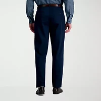 Haggar Wrinkle Free Performance Khaki Mens Classic Fit Flat Front Pant