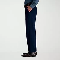 Haggar Wrinkle Free Performance Khaki Mens Classic Fit Flat Front Pant