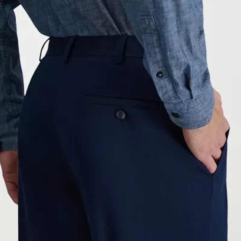 Haggar Wrinkle Free Performance Khaki Mens Classic Fit Flat Front Pant